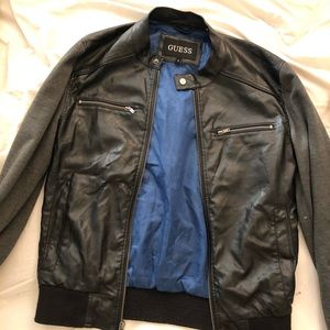 Guess Leather Bomber Jacket